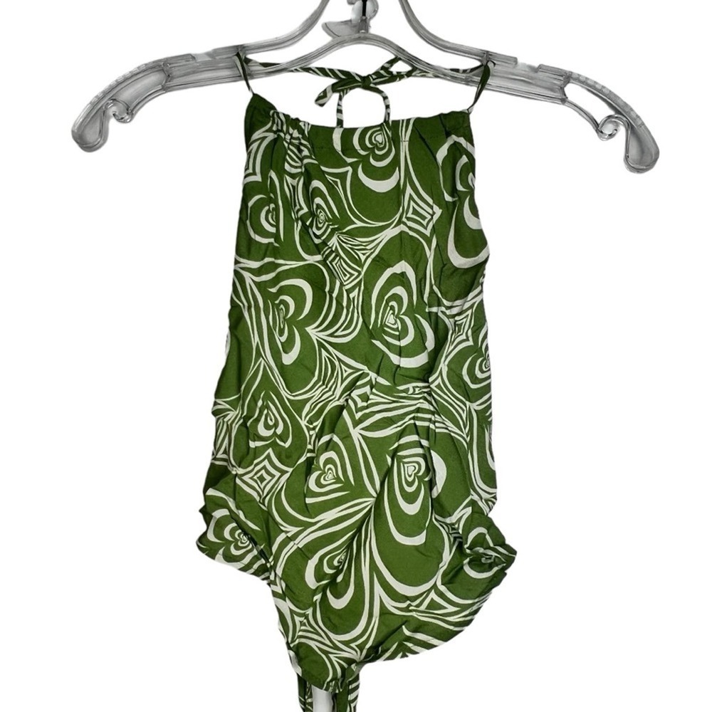 Lisa Says Gah Green Halter Top nwt